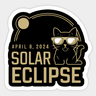 Solar Eclipse -  Cute Cat Sticker